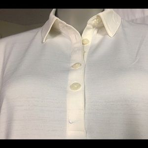 Nike Womens Long Sleeve Golf Shirt Ivory Medium
